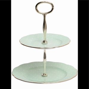 ROYAL ALBERT Old Country Roses Polka Rose 2 Tier Cake Plate (BRAND NEW) in box